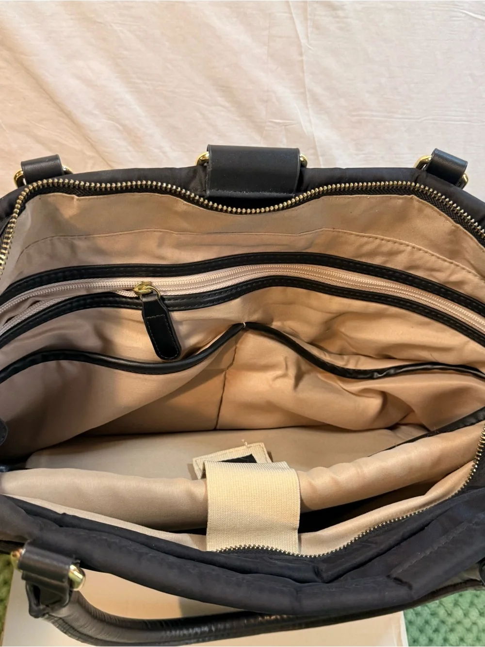 Wenger Black Tote/Laptop Bag with Gold Hardware